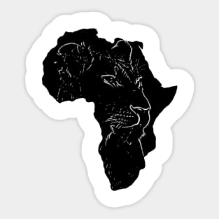 Africa - Lion - Silhouette - BigCat - Cat Sticker